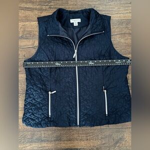 Christopher & Banks Navy Blue Star Pattern Vest Petite XL